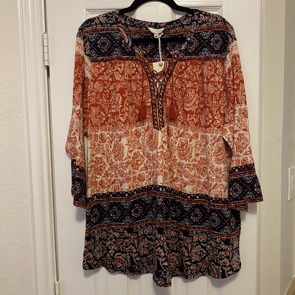 Lucky Brand 3x Peasant top NWT